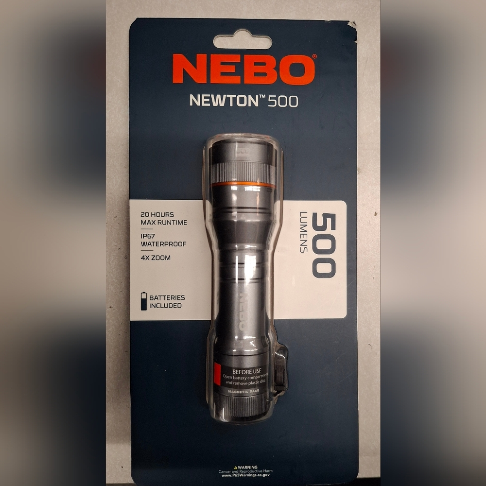 NEBO NEWTON 500 LED Flashlight, New In Sealed Package